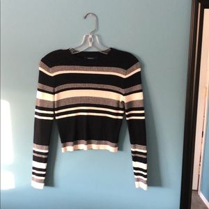 Striped Crop Sweater